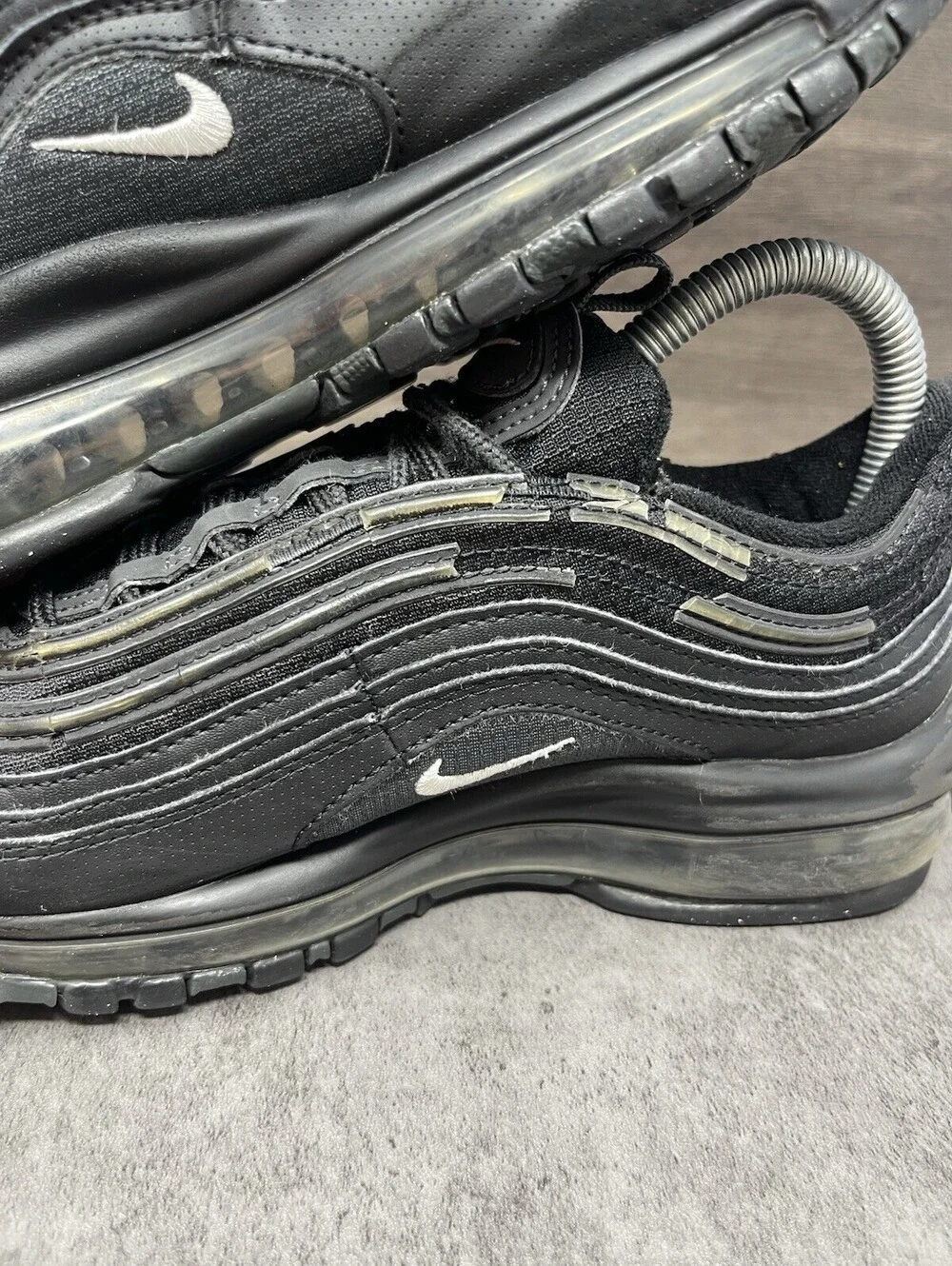 Nike Air Max 97 Black Sneakers Kids Size 4.5Y GS Athletic Running Trainer